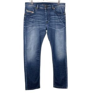 VTG Diesel Industrie Waykee Straight Jeans 36X34 Button Fly Stretch Y2K Denim